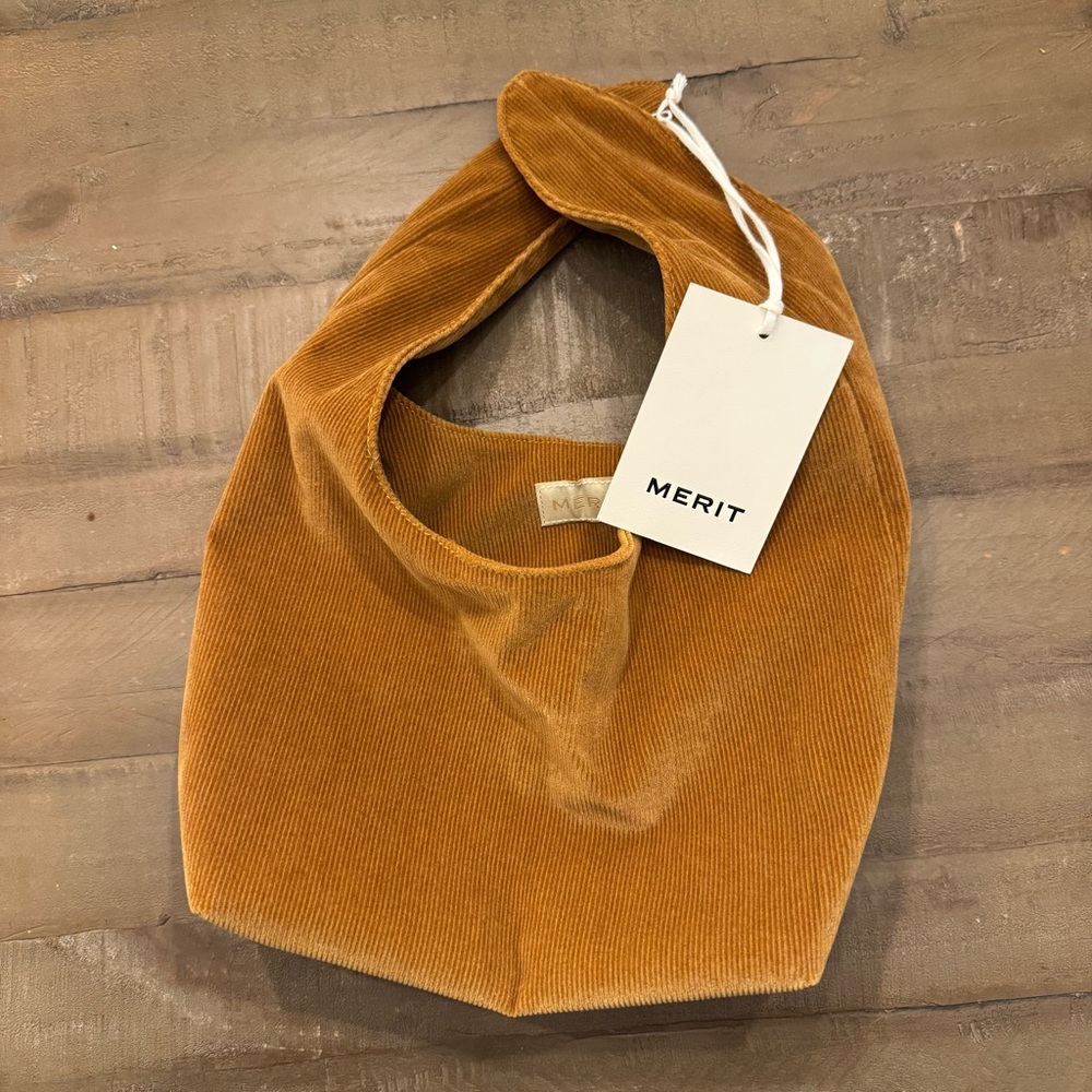MERIT | NWT Corduroy Signature Bag Mustard Camel Tote